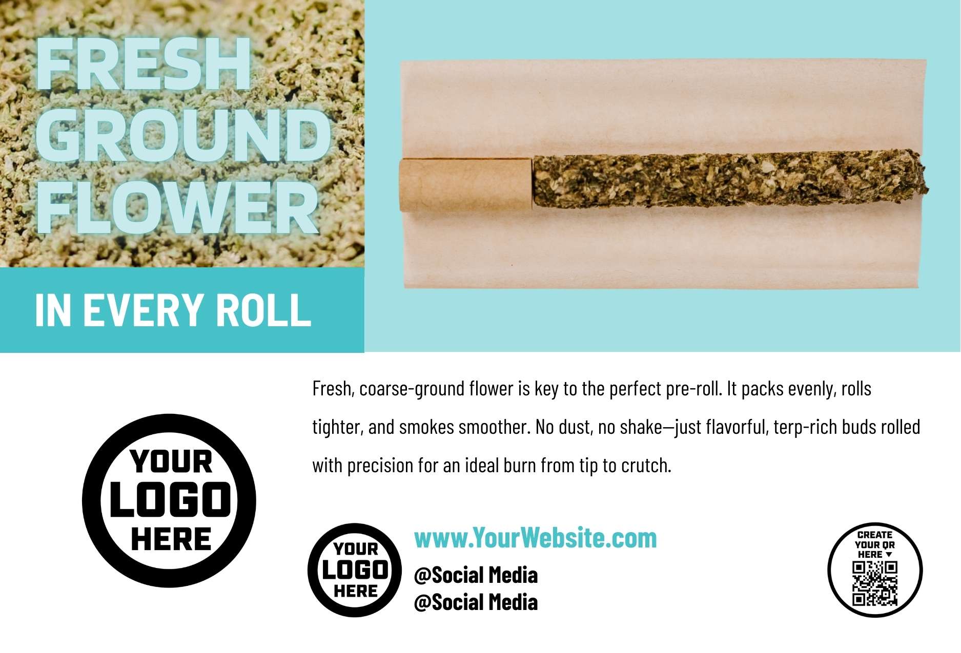 Marketing Program Fresh Flower Postcard Design