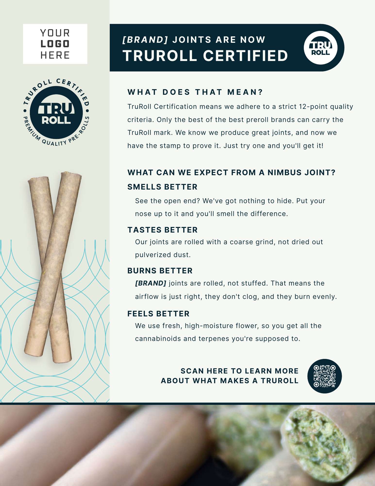 Marketing Program TruRoll Joints Product Sheet