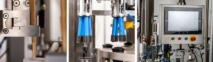 close-up shots of pre-roller machine