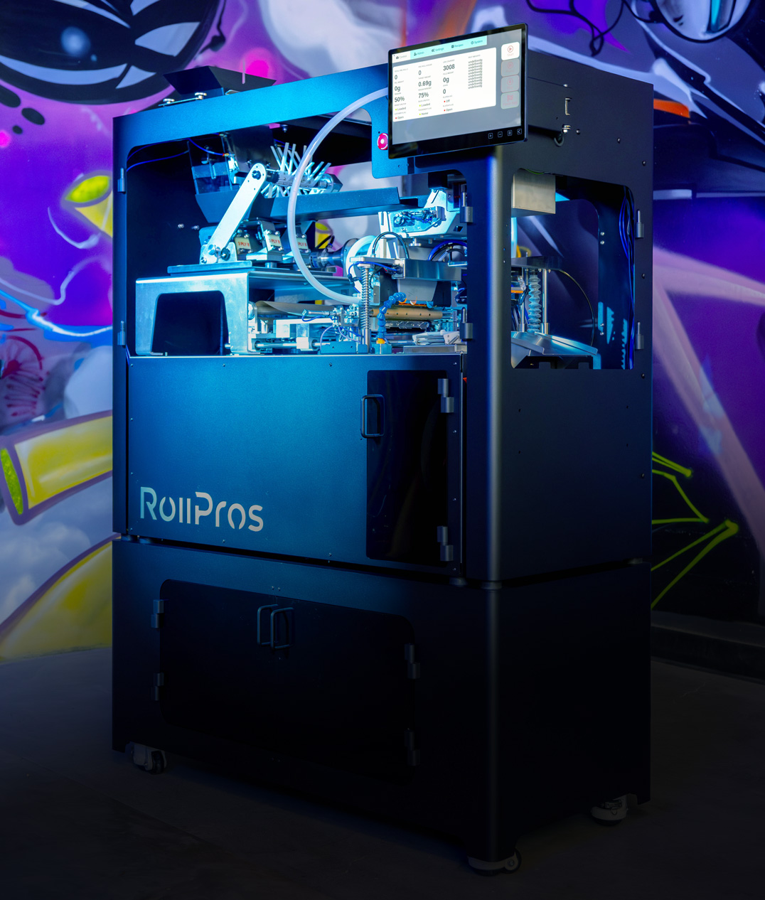 The Role of Automation in Modern Production automated pre-roll machine producing uniform cannabis joints at high speed