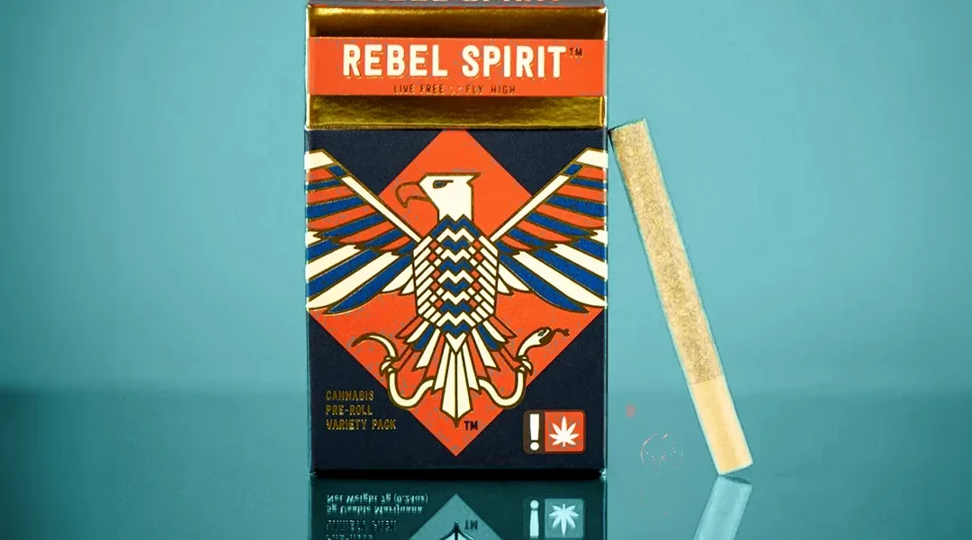 Designing a Compliant Pre Roll Production Workflow Rebel Spirit Cannabis Pre-Roll Joint Box and Rolled Doobie