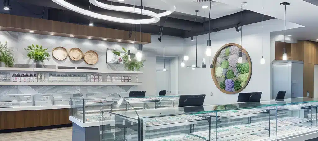 What’s the Difference Between Recreational and Medical Dispensary? Cannabis dispensary store open layout